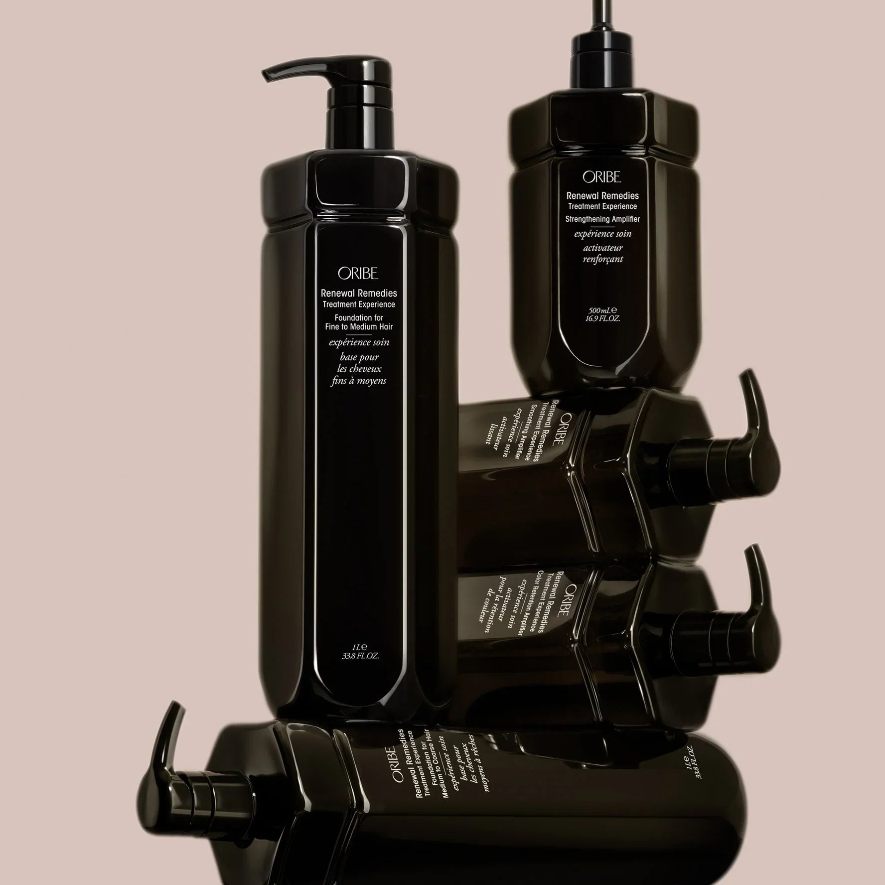 Oribe Renewal Remedies product bottles